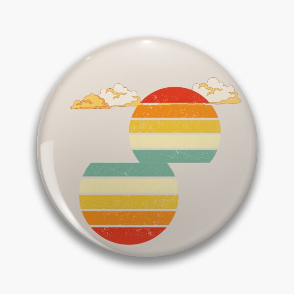 Item preview, Geometric retro sunset with vintage clouds designed and sold by A touch of creativity.