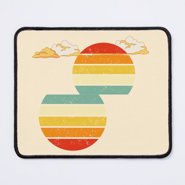 Item preview, Geometric retro sunset with vintage clouds designed and sold by A touch of creativity.