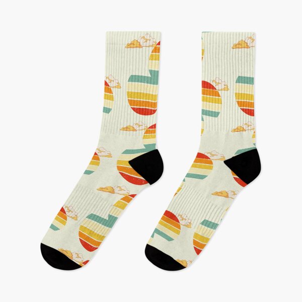 Item preview, Geometric retro sunset with vintage clouds designed and sold by A touch of creativity.