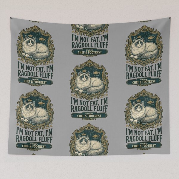 Item preview, Ragdoll Cat I'm Not Fat I'm Fluffy Funny Cat Lover Gift designed and sold by thoughtswear.
