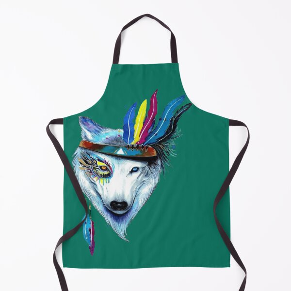 Item preview, Rainbow Spiritual Wolf - Warrior of Dreams and Sacred Feathers designed and sold by RAYBIL.
