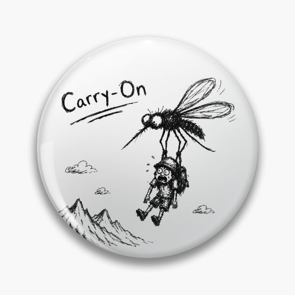 Item preview, Carry-On Funny Mosquito Hiking Travel Camping Sketch Design designed and sold by MonkiFlipp.
