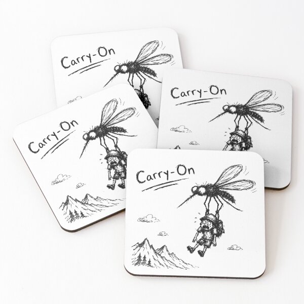 Item preview, Carry-On Funny Mosquito Hiking Travel Camping Sketch Design designed and sold by MonkiFlipp.