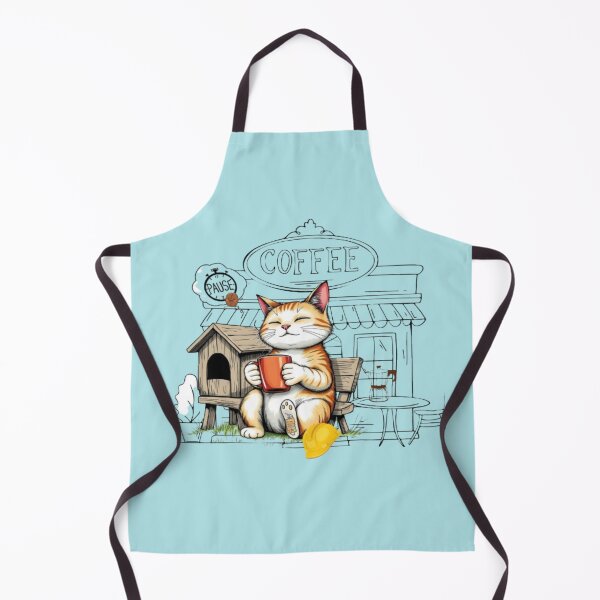 Item preview, The Authentic Coffee House Cute Cats Coffee Barista Kitten Art designed and sold by hoodiehood.