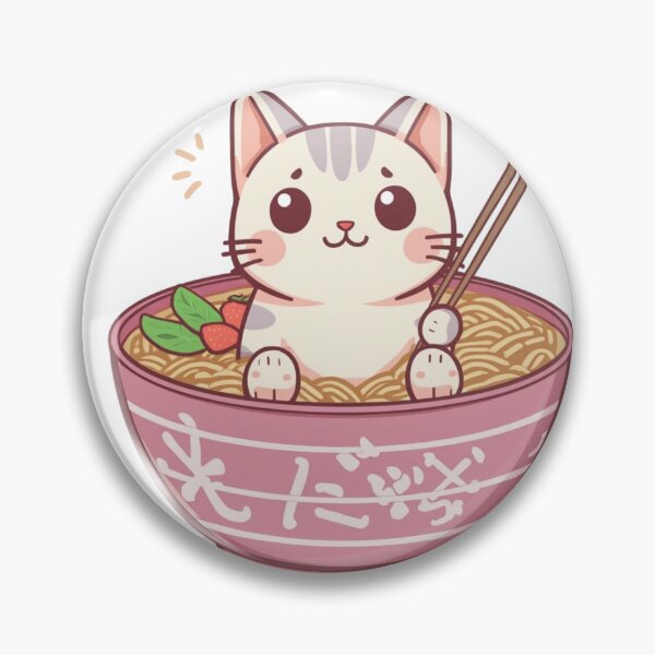 Item preview, Adorable Cute Cat Sitting Inside Japanese Ramen Bowl designed and sold by HuNDefii.