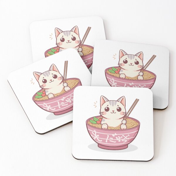 Item preview, Adorable Cute Cat Sitting Inside Japanese Ramen Bowl designed and sold by HuNDefii.