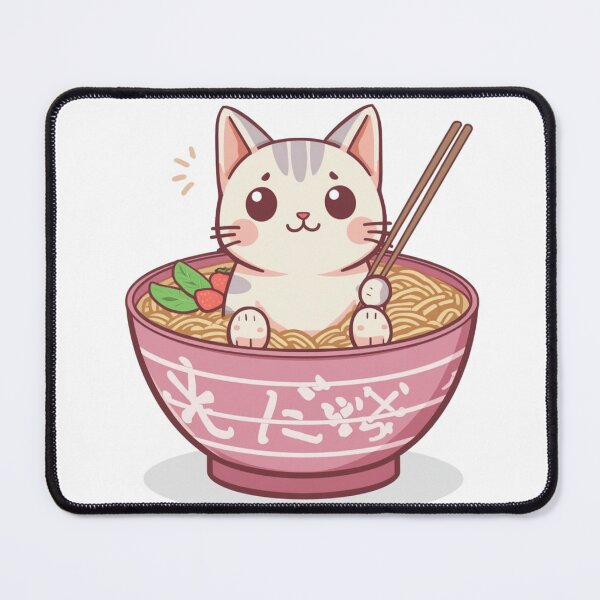 Item preview, Adorable Cute Cat Sitting Inside Japanese Ramen Bowl designed and sold by HuNDefii.