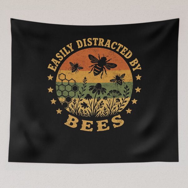 Item preview, Easily Distracted By Bees Beekeeper Honey Bee Lover Gardener designed and sold by JonesFlora2025.