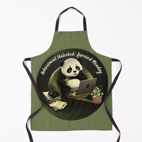 Item preview, Achievement Unlocked Survival Monday Cute Panda Gamer Sticker designed and sold by EnginerdStudio.