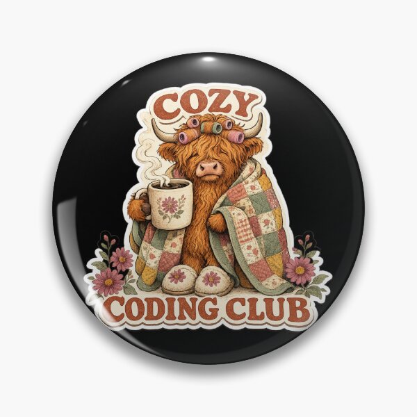 Item preview, cozy cow coding club highland Bessie self aware intern humor designed and sold by Black British  Designer - Photographer.