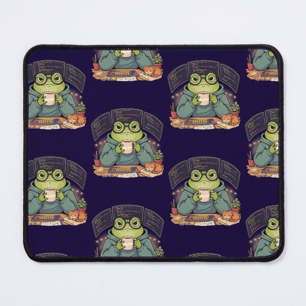 Item preview, Debug Mode Frog Programmer | Cute Coding Frog with Coffee & Cat designed and sold by PatsiRose.