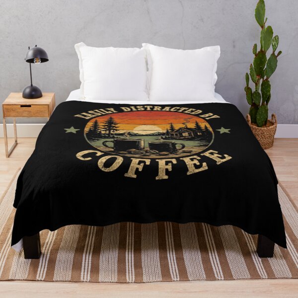 Item preview, Easily Distracted By Coffee Lover Caffeine Drinker designed and sold by JonesFlora2025.