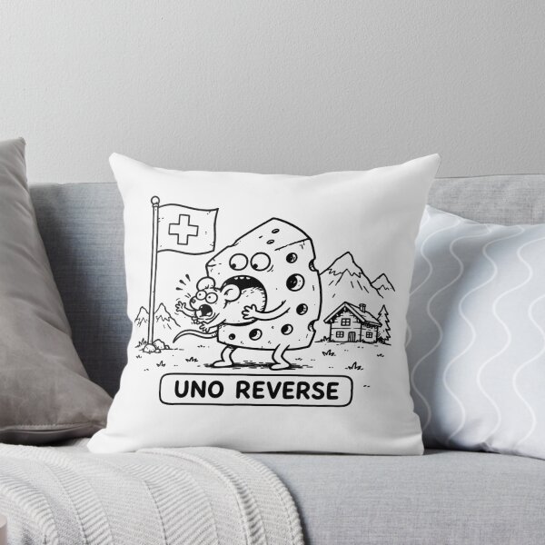 Item preview, Uno Reverse Funny Swiss Cheese Mouse Sketch Meme Design designed and sold by MonkiFlipp.