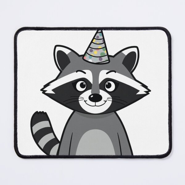 Item preview, Funny Birthday Raccoon Wearing Party Hat Garbage Trash designed and sold by HuNDefii.