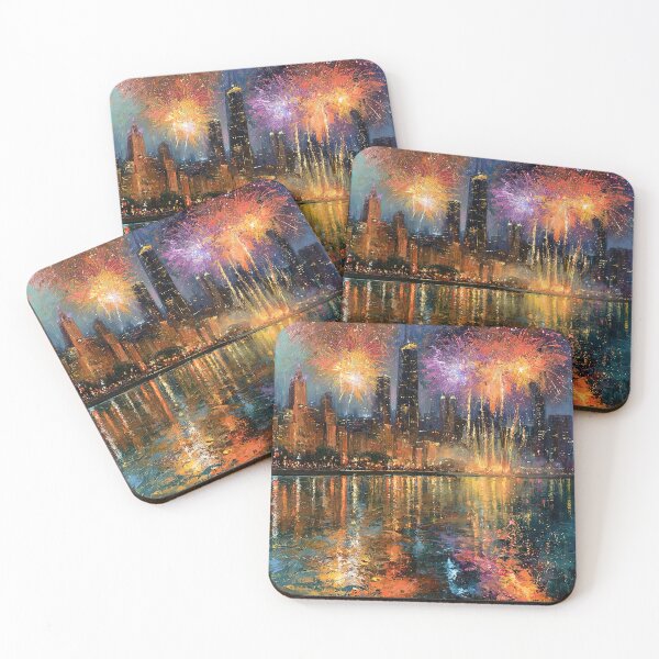 Item preview, Skyfire Reflections Over Harbor City designed and sold by Venon28.