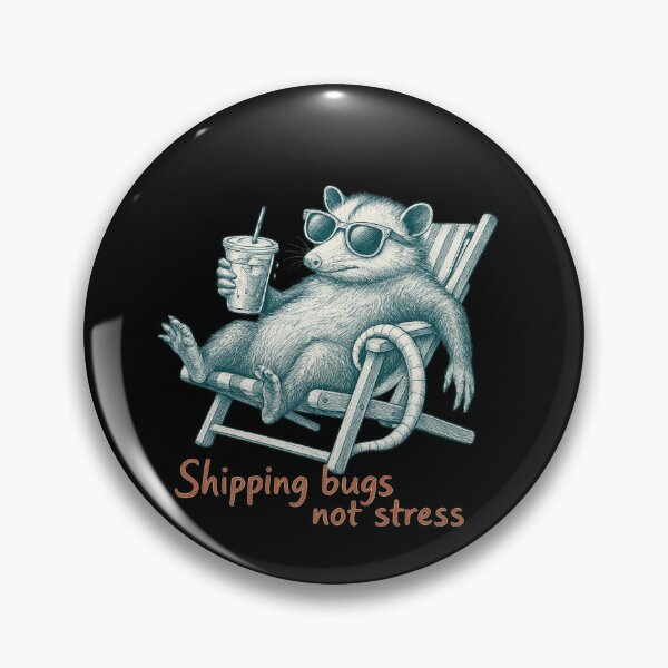 Item preview, Shipping bugs not stress rat glasses chilling self aware intern humor designed and sold by Black British  Designer - Photographer.