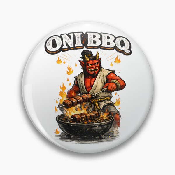 Item preview, Oni BBQ Vintage Mascot designed and sold by Drofted.