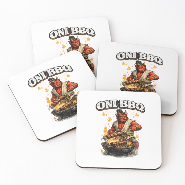 Item preview, Oni BBQ Vintage Mascot designed and sold by Drofted.