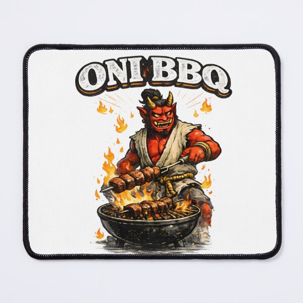 Item preview, Oni BBQ Vintage Mascot designed and sold by Drofted.