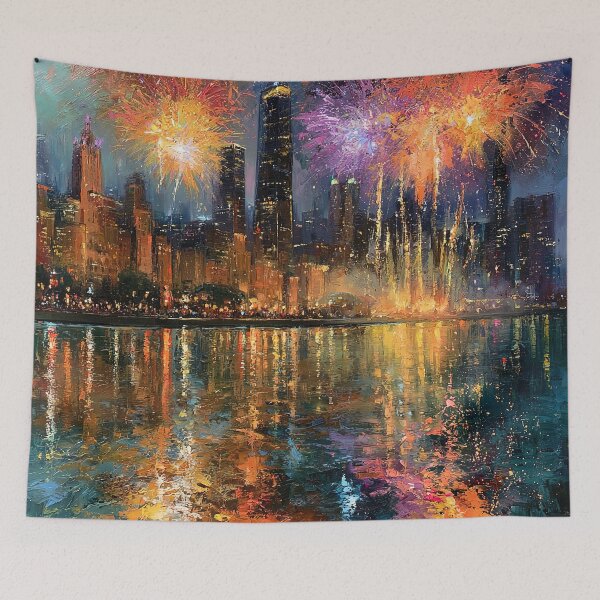Item preview, Skyfire Reflections Over Harbor City designed and sold by Venon28.