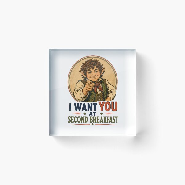 Item preview, I Want You At Breakfast Halfling Fantasy Retro Art designed and sold by Fenay Designs.