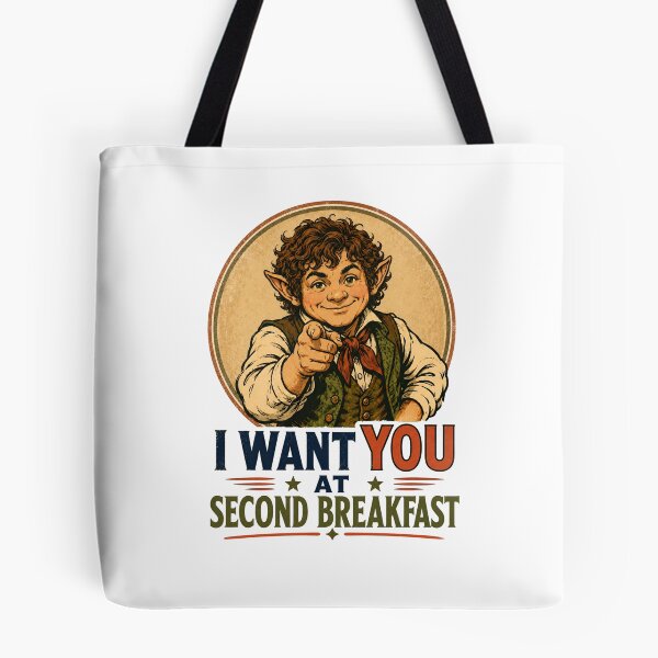 Item preview, I Want You At Breakfast Halfling Fantasy Retro Art designed and sold by Fenay Designs.