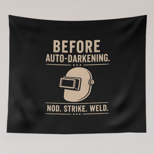 Item preview, Before Auto-Darkening | Old School Welder Vintage Welding Helmet designed and sold by RusticMeadow.