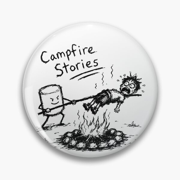 Item preview, Campfire Stories Funny Camping Marshmallow Sketch Design designed and sold by MonkiFlipp.