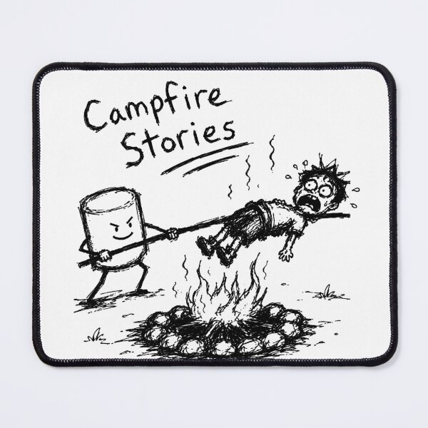 Item preview, Campfire Stories Funny Camping Marshmallow Sketch Design designed and sold by MonkiFlipp.