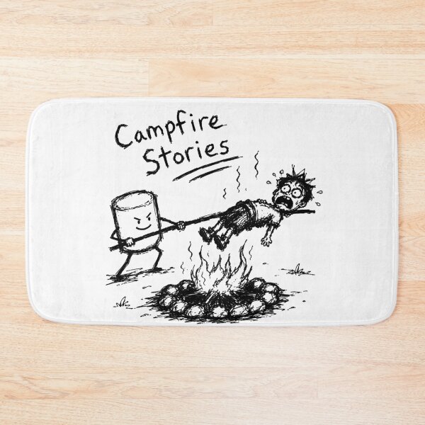 Item preview, Campfire Stories Funny Camping Marshmallow Sketch Design designed and sold by MonkiFlipp.