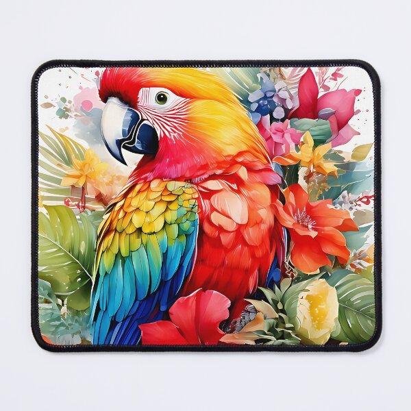 Item preview, Vibrant Macaw Parrot Watercolor Art designed and sold by ToxicInkArt.