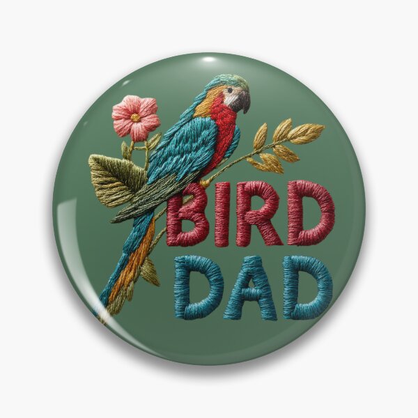 Item preview, Bird Dad Embroidered Parrot Design designed and sold by MegaNovaArt.