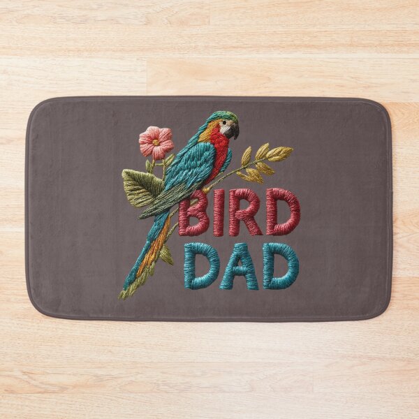 Item preview, Bird Dad Embroidered Parrot Design designed and sold by MegaNovaArt.