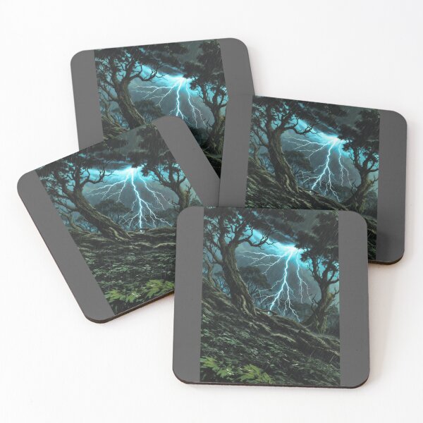Item preview, Epic Moody Dark Forest Lightning Storm Thunderstorm designed and sold by Nexus Space.