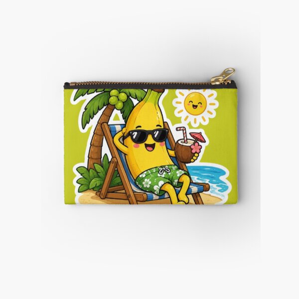 Item preview, Relaxing Beach Banana Sticker | Cute Tropical Banana on Vacation | Funny Summer Cartoon designed and sold by GRYFFWEAR.