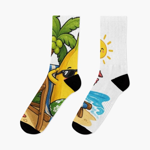 Item preview, Relaxing Beach Banana Sticker | Cute Tropical Banana on Vacation | Funny Summer Cartoon designed and sold by GRYFFWEAR.