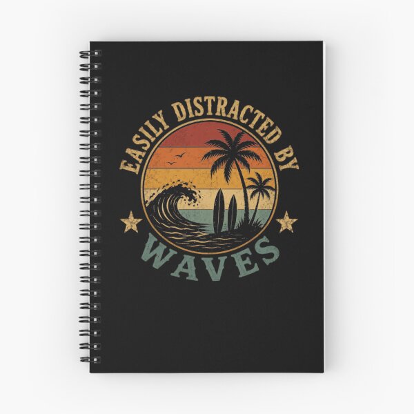 Item preview, Easily Distracted By Waves Surfing Beach Ocean Summer Vacation designed and sold by JonesFlora2025.