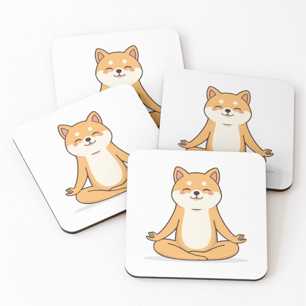 Item preview, Cute Shiba Inu Dog Meditating Yoga Peaceful Zen designed and sold by HuNDefii.
