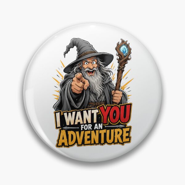 Item preview, I Want You For An Adventure Wizard Magic Staff Fantasy Comic designed and sold by Fenay Designs.