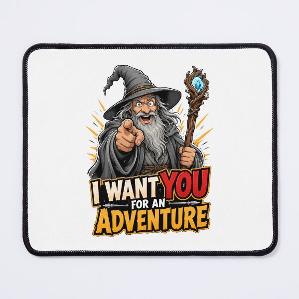 Item preview, I Want You For An Adventure Wizard Magic Staff Fantasy Comic designed and sold by Fenay Designs.
