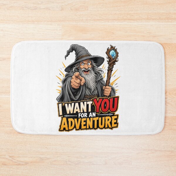 Item preview, I Want You For An Adventure Wizard Magic Staff Fantasy Comic designed and sold by Fenay Designs.