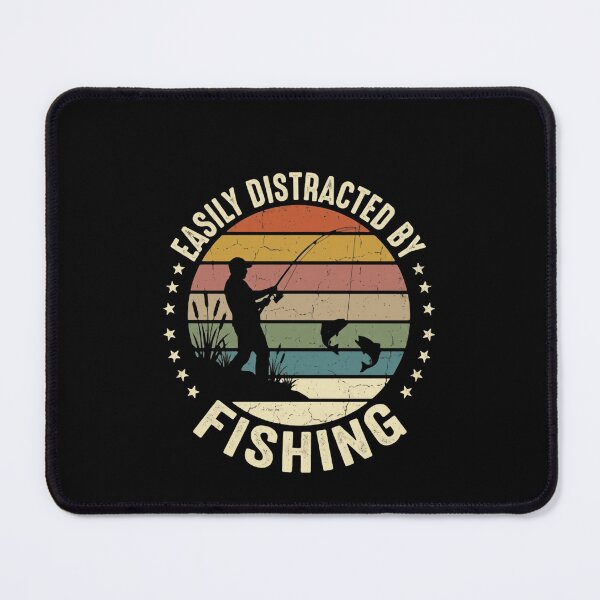 Item preview, Easily Distracted By Fishing Fishermen Angler Hobby Outdoors designed and sold by JonesFlora2025.