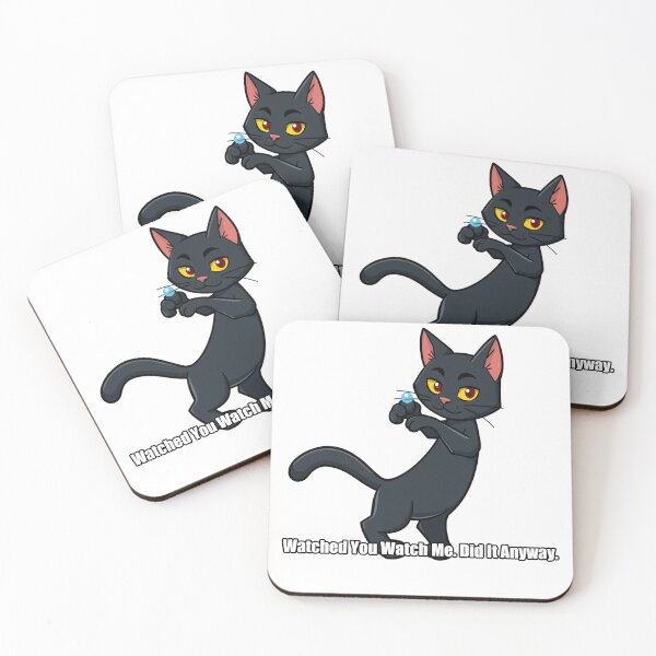Item preview, Black Cat - Watched You Watch Me Did It Anyway - Funny Cat Gift designed and sold by pawdrops.