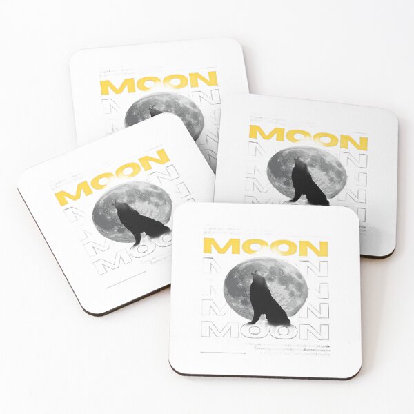 Aperçu de l'œuvre Moonlit Howl – Minimalist Wolf Graphic T-Shirt Design créée et vendue par Artisan Finds Online.