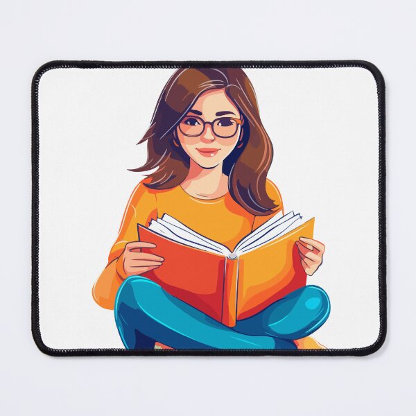 Item preview, Girl Reading Book Illustration designed and sold by GulDesigns.