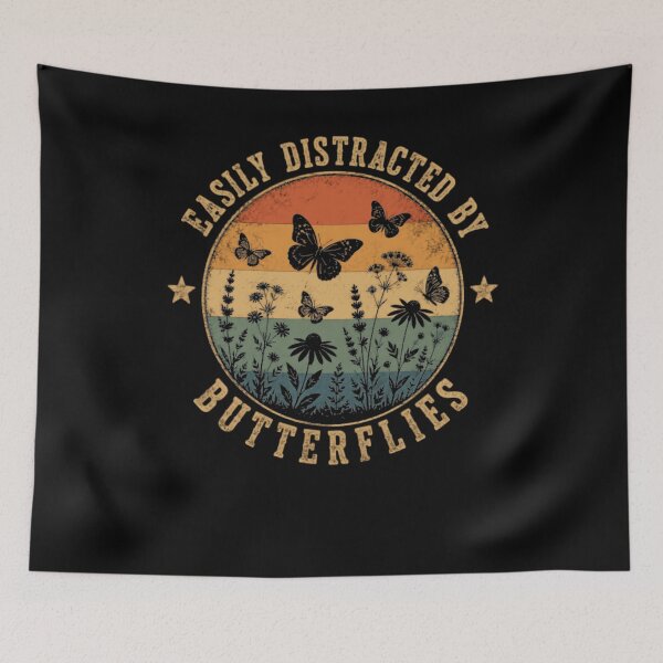Item preview, Easily Distracted By Butterflies Nature Lover Butterfly Enthusiast designed and sold by JonesFlora2025.