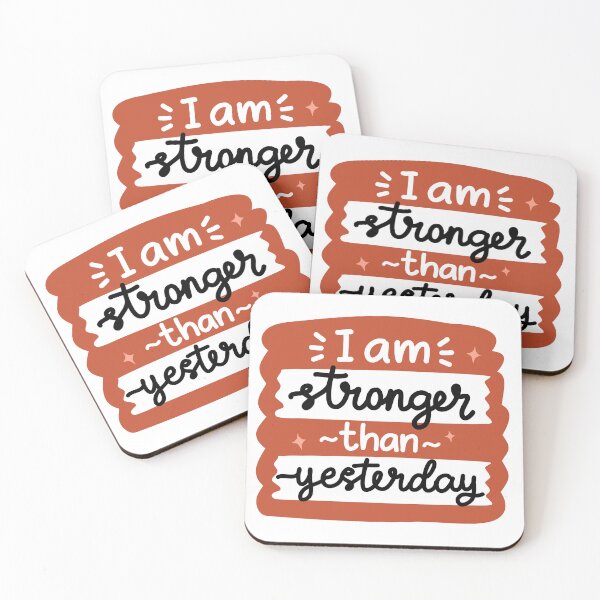 Item preview, I Am Stronger Than Yesterday Quote designed and sold by GulDesigns.