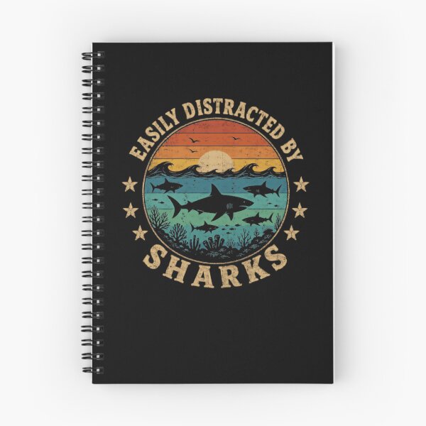 Item preview, Easily Distracted By Sharks Ocean Lover Marine Life designed and sold by JonesFlora2025.