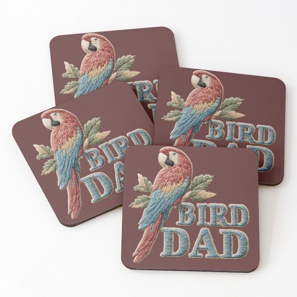Item preview, Bird Dad Embroidered Parrot Design designed and sold by MegaNovaArt.