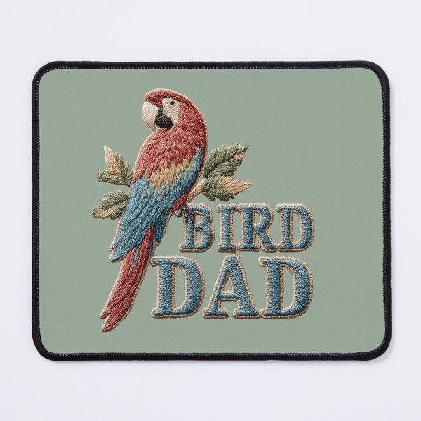 Item preview, Bird Dad Embroidered Parrot Design designed and sold by MegaNovaArt.